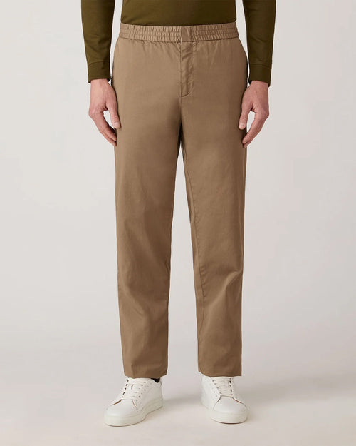 COTTON DRAWSTRING TROUSER / DARK STONE