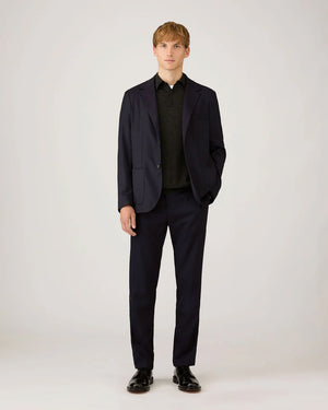 EXTRA FINE MERINO POLO SHIRT / CHARCOAL MELANGE