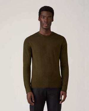 EXTRA-FINE MERINO JUMPER / LODEN GREEN
