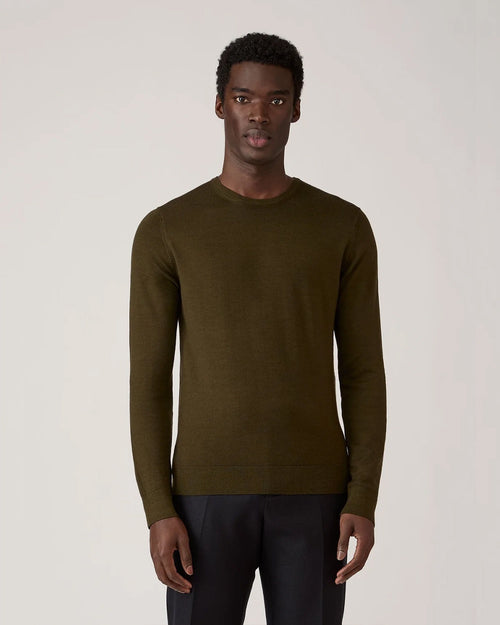 EXTRA-FINE MERINO JUMPER / LODEN GREEN