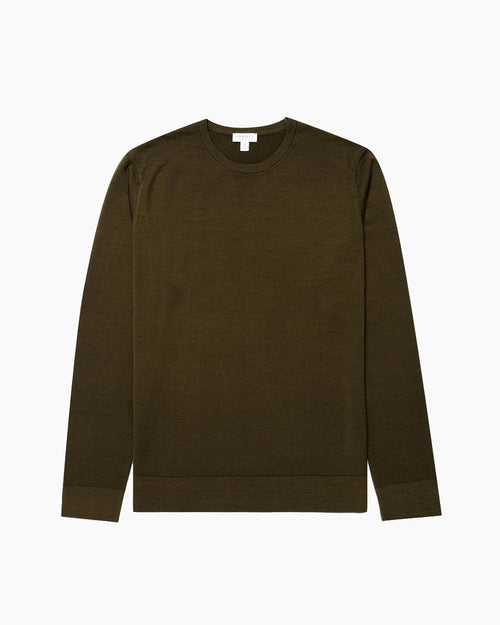 EXTRA-FINE MERINO JUMPER / LODEN GREEN