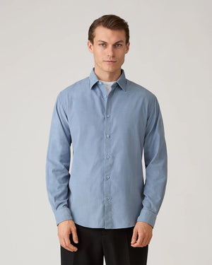 FINE CORD SHIRT / POWDER BLUE