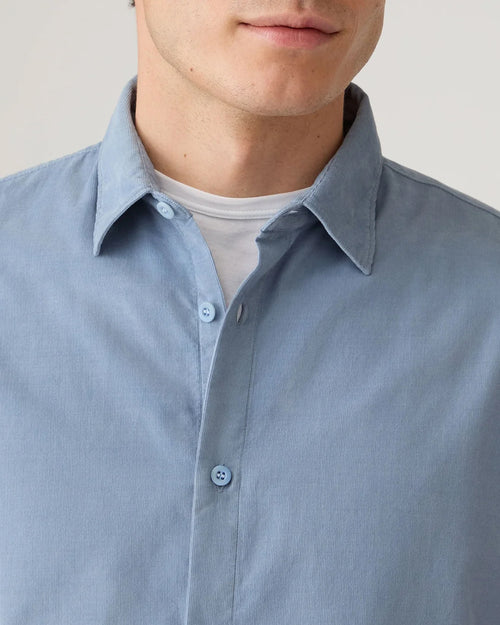 FINE CORD SHIRT / POWDER BLUE