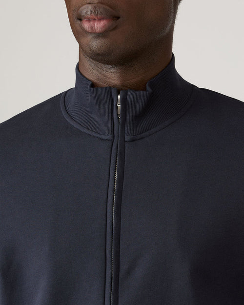 SUPIMA LOOPBACK ZIP SWEATSHIRT / MIDNIGHT NAVY