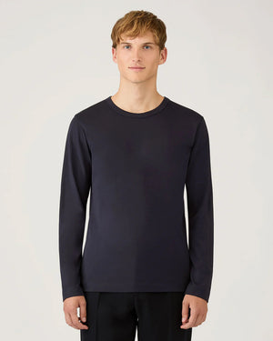LONG SLEEVE HEAVY WEIGHT T-SHIRT / NAVY