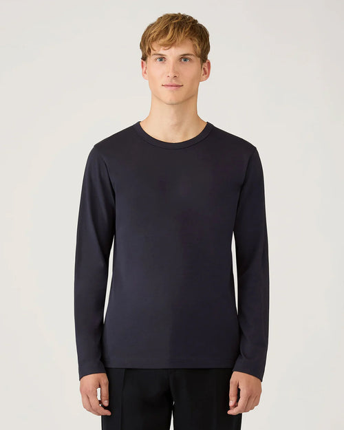 LONG SLEEVE HEAVY WEIGHT T-SHIRT / NAVY