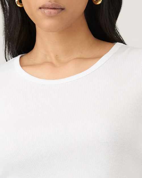 RIB LS T-SHIRT / WHITE