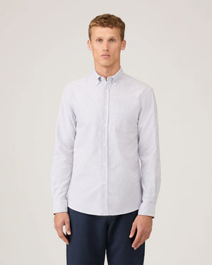 OXFORD STRIPE SHIRT / WHITE NAVY OXFORD STRIPE