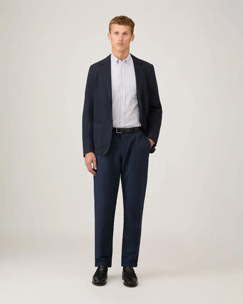 OXFORD STRIPE SHIRT / WHITE NAVY OXFORD STRIPE