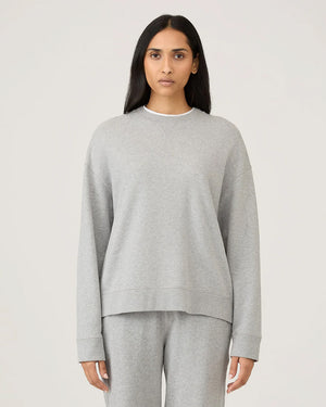 WMN'S LOOPBACK SWEATSHIRT / GREY MELANGE