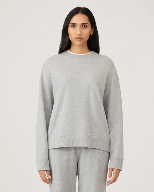WMN'S LOOPBACK SWEATSHIRT / GREY MELANGE