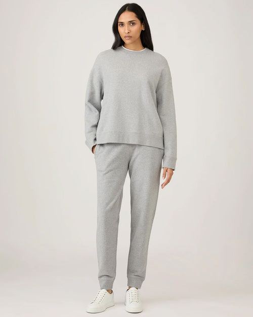WMN'S LOOPBACK SWEATSHIRT / GREY MELANGE
