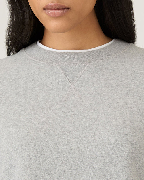 WMN'S LOOPBACK SWEATSHIRT / GREY MELANGE