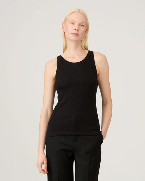 RIB VEST / BLACK