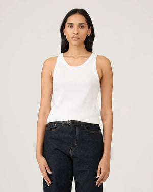 RIB VEST / WHITE
