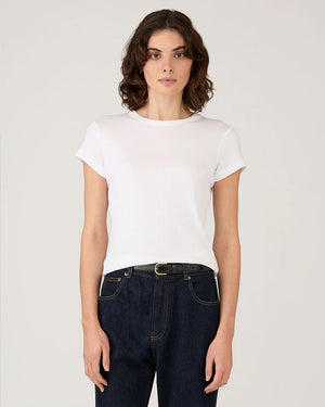 RIBBED T-SHIRT  / WHITE
