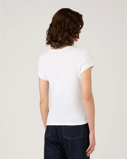 RIBBED T-SHIRT  / WHITE