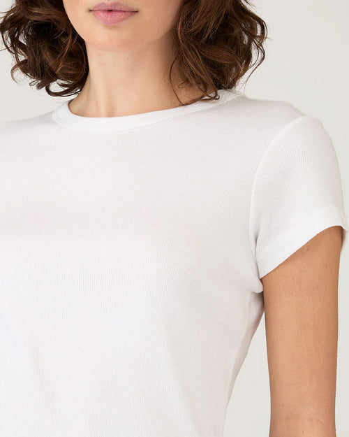 RIBBED T-SHIRT  / WHITE