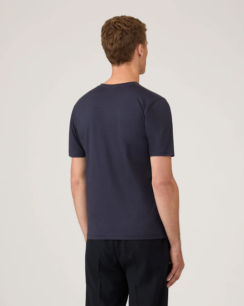 RIVIERA MIDWEIGHT V-NECK T-SHIRT / NAVY