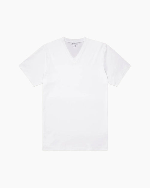 RIVIERA MIDWEIGHT V-NECK T-SHIRT / WHITE