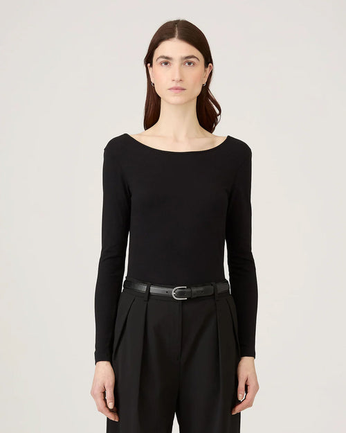 SCOOP BACK TOP / BLACK