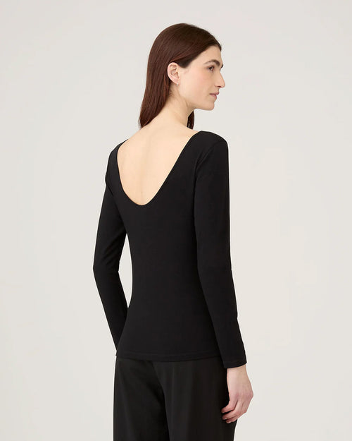 SCOOP BACK TOP / BLACK