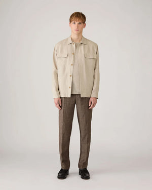COTTON LINEN T-SHIRT / ASH