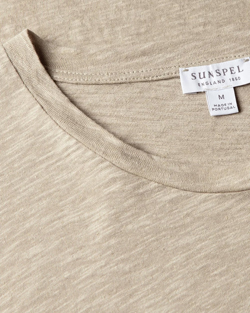COTTON LINEN T-SHIRT / ASH