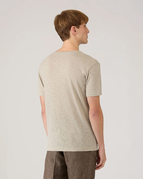 COTTON LINEN T-SHIRT / ASH