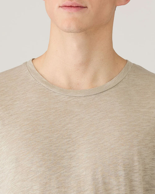 COTTON LINEN T-SHIRT / ASH