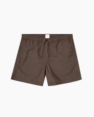 DRAWSTRING SWIM SHORTS / DARK WALNUT