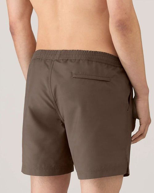 DRAWSTRING SWIM SHORTS / DARK WALNUT