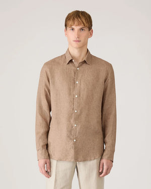 LINEN SHIRT / WALNUT