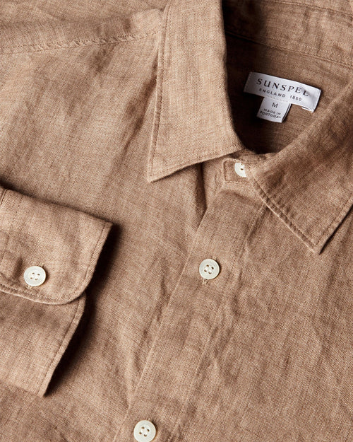 LINEN SHIRT / WALNUT