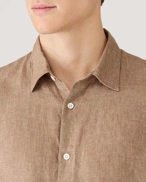LINEN SHIRT / WALNUT