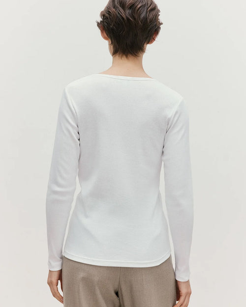 RIB LS T-SHIRT / WHITE