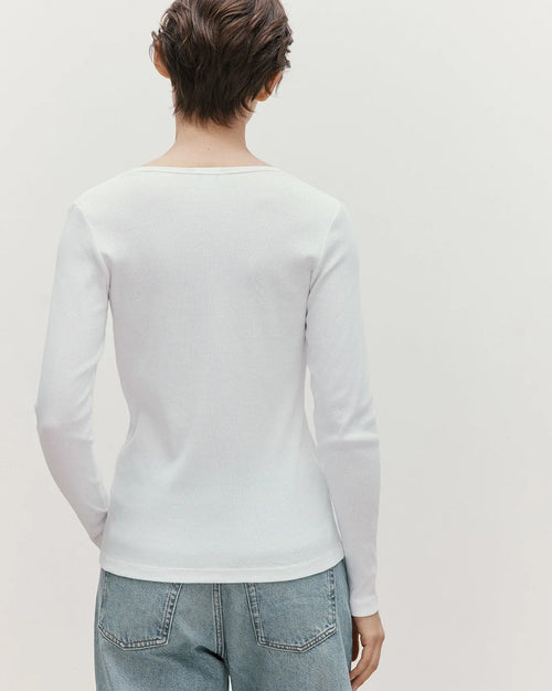 RIB HENLEY / WHITE