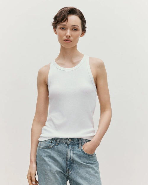 RIB VEST / WHITE
