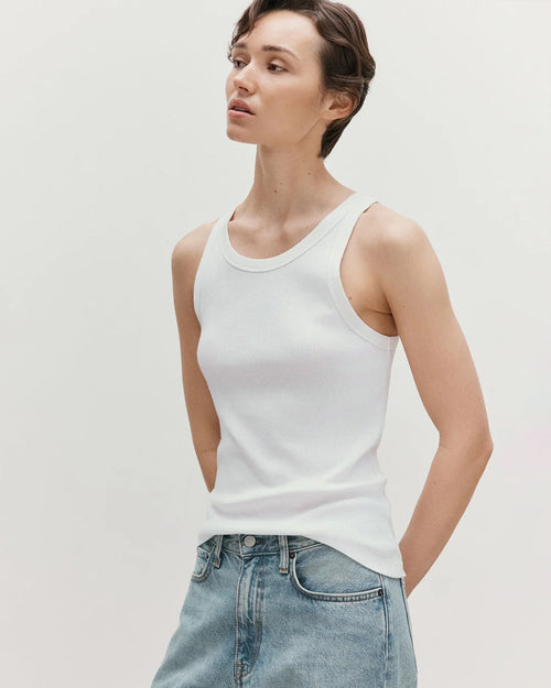RIB VEST / WHITE