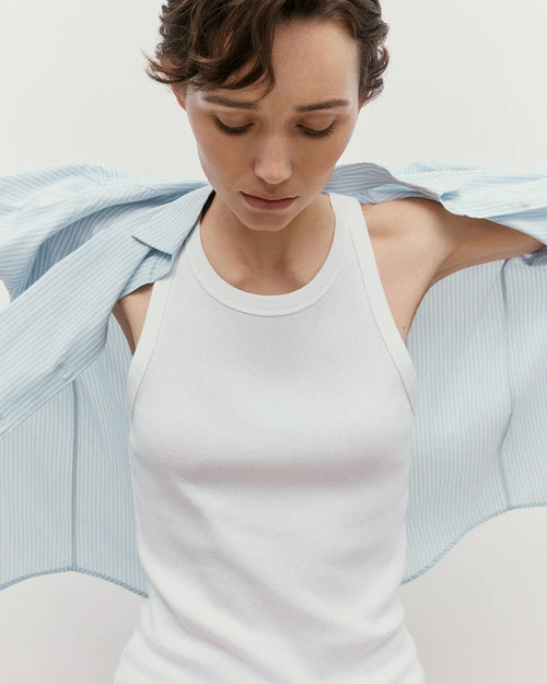 RIB VEST / WHITE