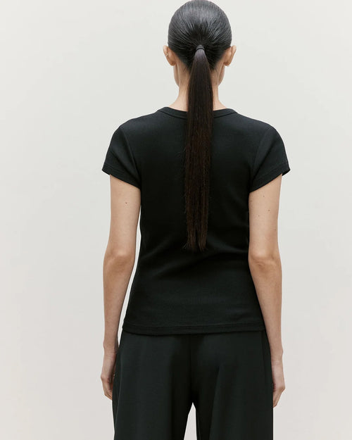 RIBBED T-SHIRT / BLACK