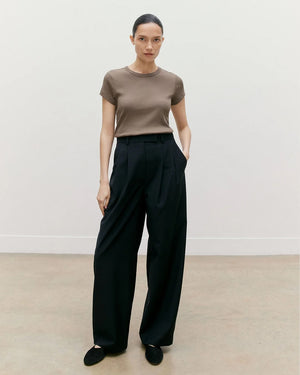 RIBBED T-SHIRT / DARK CEDAR