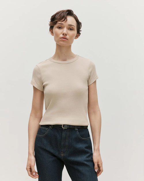 RIBBED T-SHIRT / HAZELWOOD
