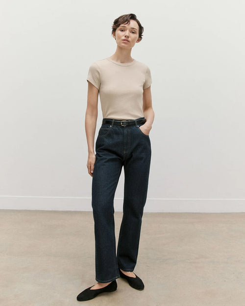 RIBBED T-SHIRT / HAZELWOOD