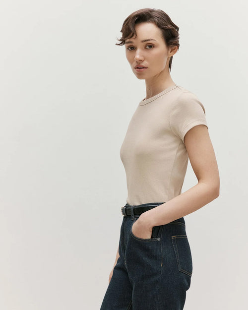 RIBBED T-SHIRT / HAZELWOOD
