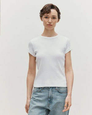 RIBBED T-SHIRT  / WHITE