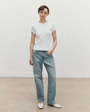 RIBBED T-SHIRT  / WHITE