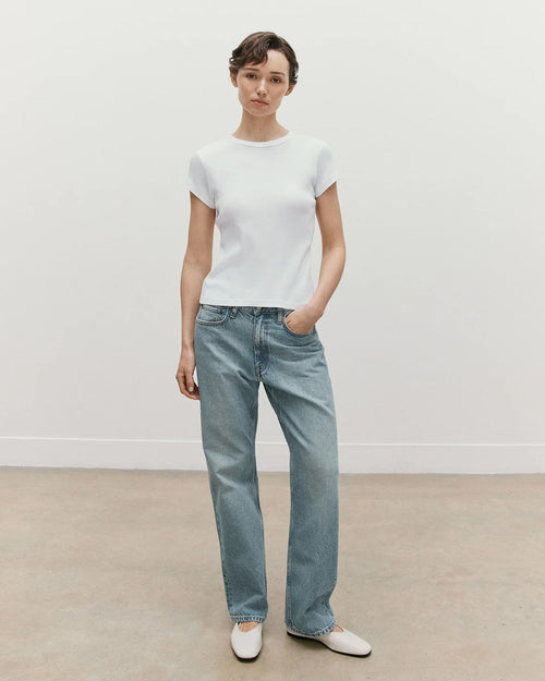 RIBBED T-SHIRT  / WHITE