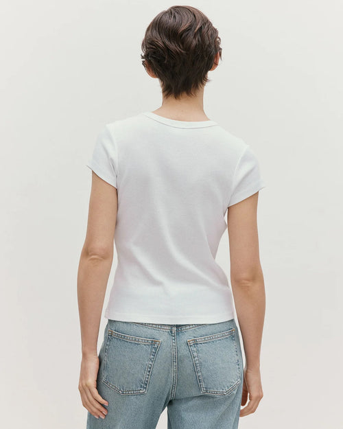 RIBBED T-SHIRT  / WHITE