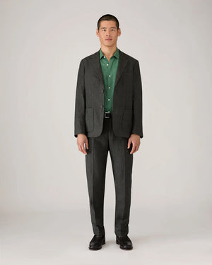 SHORT SLEEVE LINEN SHIRT / BRIGHT GREEN